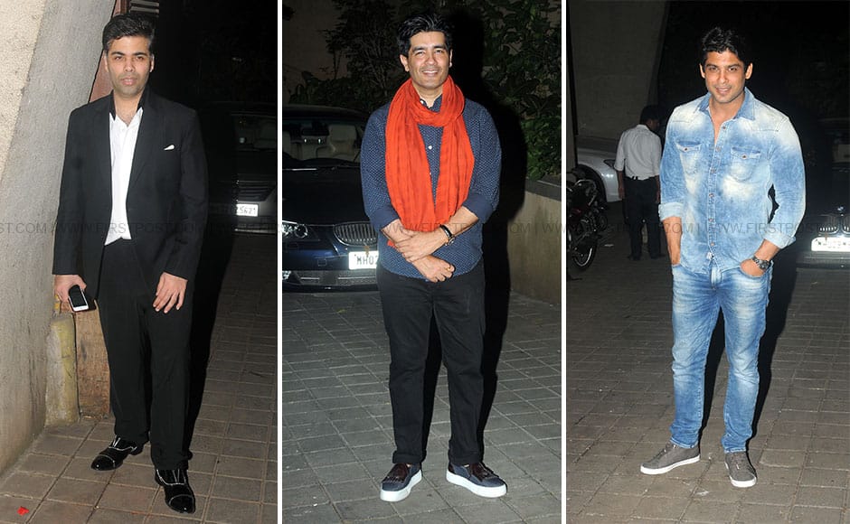 Karan Johar, Manish Malhotra, Sidhdharth Shukla. Sachin Gokhale/ Firstpost