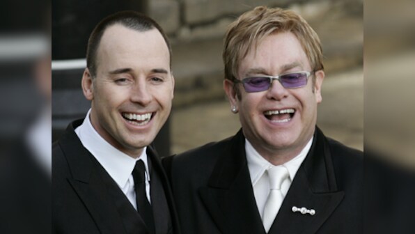 Happy day: Elton John, David Furnish marry in England