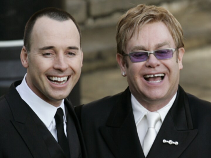 Happy day: Elton John, David Furnish marry in England