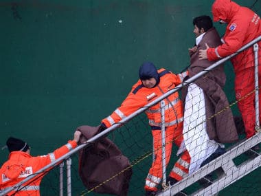 People being rescued from the Ferry. AFP