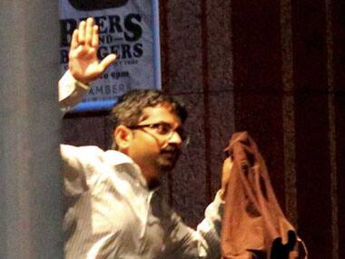 One of the hostages runs to safety. PTI
