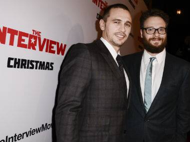 File photo of James Franco and Seth Rogen. AP 