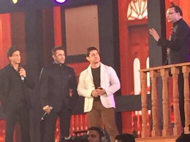 The three Khans together. Image tweeted by Raj Nayak