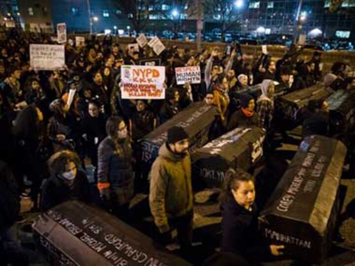 Over 500 New Yorkers protest Chokehold death of black man for second night running