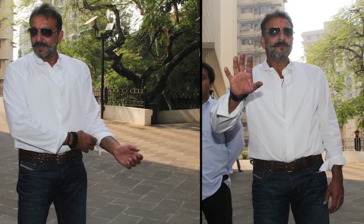 Photos: Sanjay Dutt arrives back home in Bandra after getting 14-day furlough