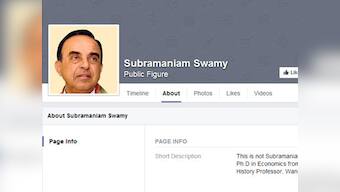 Oops! Facebook accidentally deletes Subramanian Swamy's real account, parody page lives on