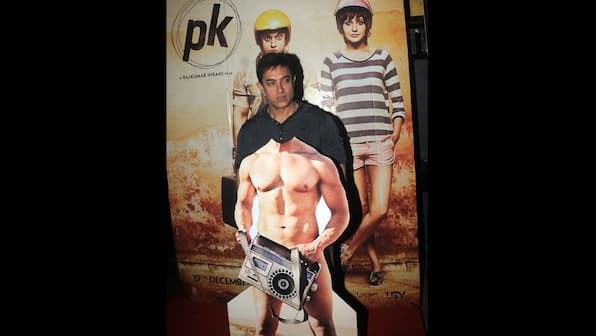 Really Aamir? PK star poses with cardboard cutout of his nude poster