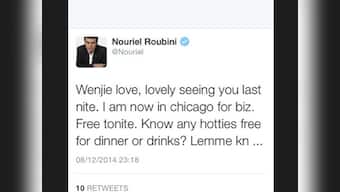 Economist Nouriel Roubini accidentally tweets booty call: I want hotties!
