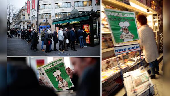 Photos: Across France, people stand in long queues for new issue of Charlie Hebdo 