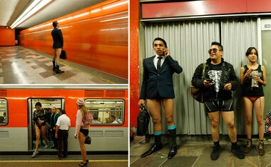 Thongs, briefs, boxers: Mexico City bares all to celebrate 'No pants subway ride'