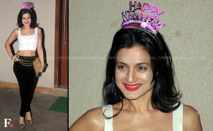 Spotted: Ameesha Patel, Ashmit Patel at New Year's party hosted by Sanjay Dutt