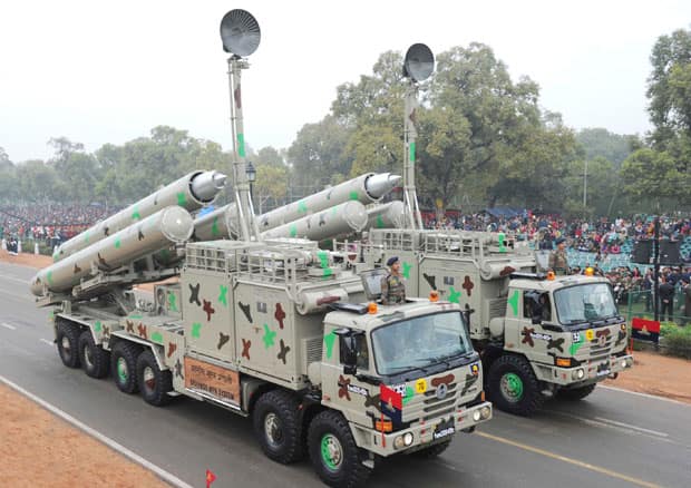 Brahmos WPN System passes through the Rajpath during the full dress rehearsal for the Republic Day Parade-2015, in New Delhi on 23 January 2015. Image courtesy PIB