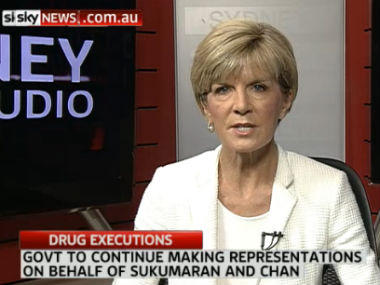 Australian foreign minister Julie Bishop will be in India tomorrow, will discuss bilateral ties, security Australian foreign minister Julie Bishop will be in India tomorrow, will discuss bilateral ties, security