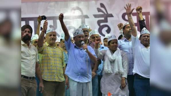 Not again: Eggs, stone thrown at Kejriwal during Delhi rally