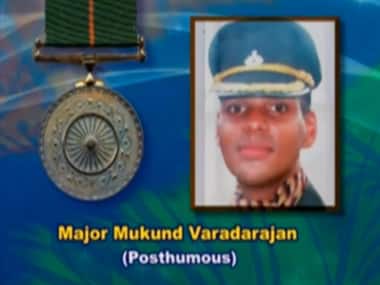 Mukund Vardarajan was given Ashoka Chakra.