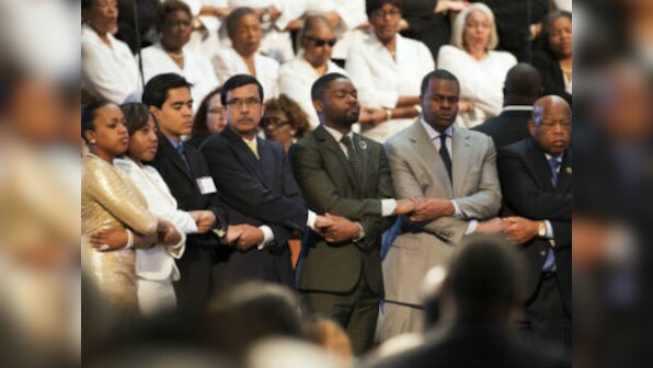 US remembers Martin Luther King Jr amid racial tensions over police killings 