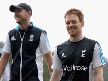 File picture of Eoin Morgan (R). Getty
