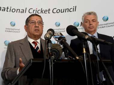 N Srinivasan still rules the ICC. AFP
