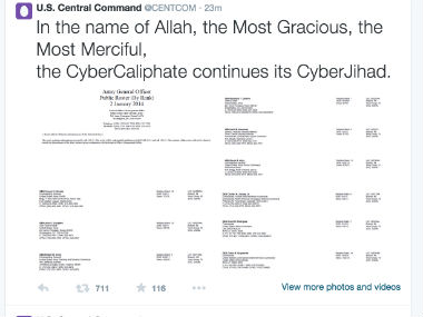 US military's Twitter, YouTube account hacked is more an embarrassment than threat US military's Twitter, YouTube account hacked is more an embarrassment than threat