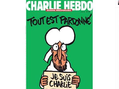 'All is forgiven': Charlie Hebdo's new cover shows Prophet Muhammad holding 'Je Suis Charlie' sign