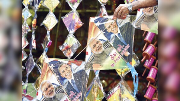 Modi-Obama kites are the flavour this Makar Sankranti ahead of US Prez' India visit