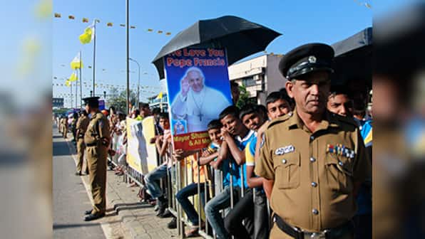 Pope Francis arrives in Sri Lanka on week-long Asian tour