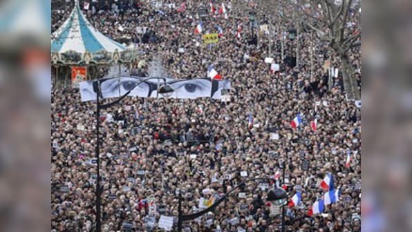 No tear gas, no angry demands: Quarrelsome French march against terrorism in biggest rally in Paris