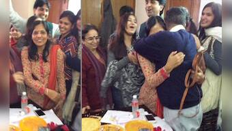 Aww! Arvind Kejriwal hugs wife after massive victory, thanks family for 'always being there'
