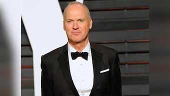 Oscar nominee Michael Keaton seen stuffing speech back in pocket after loss