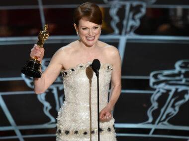 Julianne Moore after winning the Oscar. Associated Press