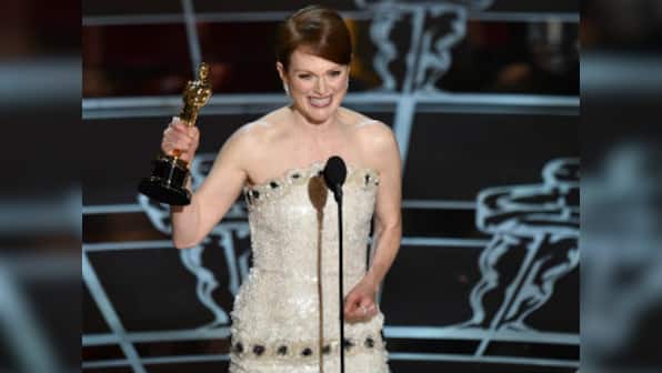 Julianne Moore wins Oscar for best actress in a leading role for 'Still Alice' 
