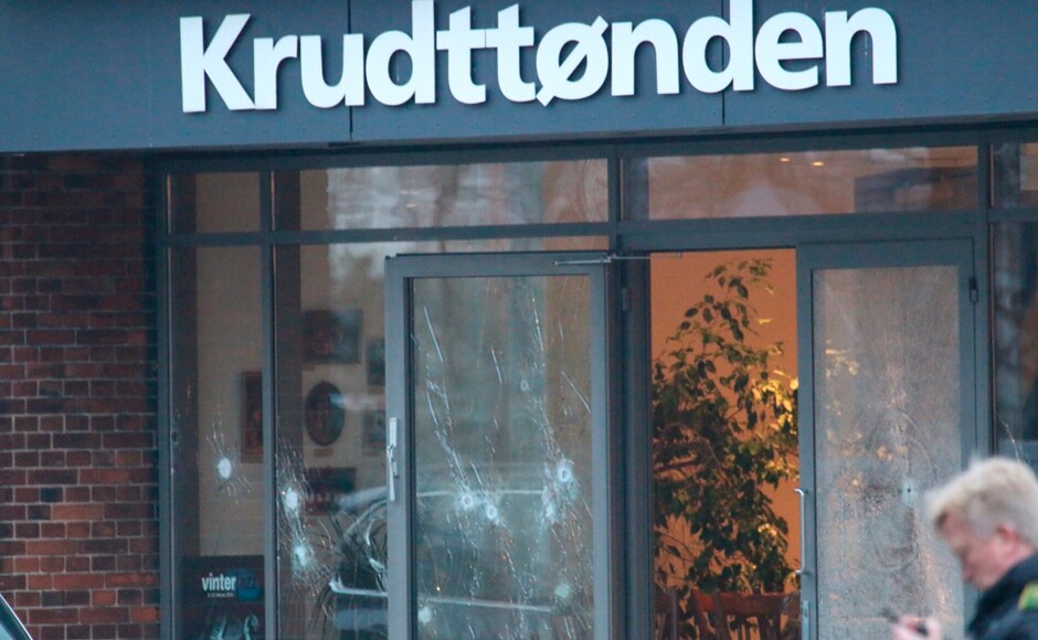 Damaged glass is seen at the site of the shooting in Copenhagen. Shots were fired on Saturday near a meeting in the Danish capital of Copenhagen attended by controversial Swedish artist Lars Vilks, Sweden's TT news agency reported. Reuters Damaged glass is seen at the site of the shooting in Copenhagen. Shots were fired on Saturday near a meeting in the Danish capital of Copenhagen attended by controversial Swedish artist Lars Vilks, Sweden's TT news agency reported. Reuters