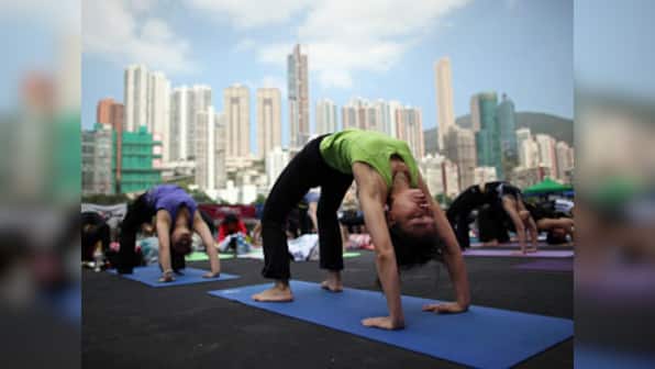 Indian yoga teacher sets Guinness record in Hong Kong