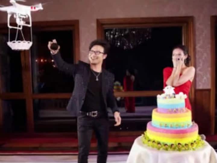 The new way to propose: Drone delivers ring to 'Crouching Tiger' actress Zhang Ziyi 
