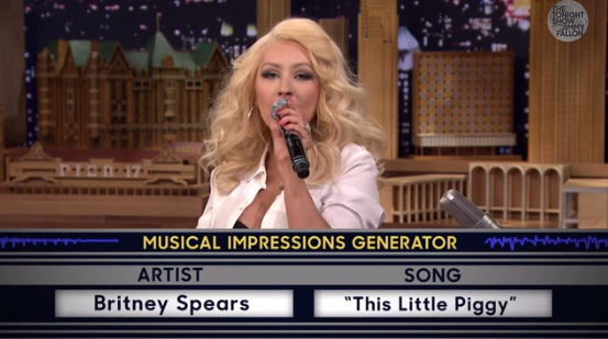 Christina Aguilera Does Perfect Britney Spears on ‘Tonight Show’ Christina Aguilera Does Perfect Britney Spears on ‘Tonight Show’