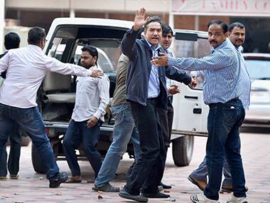 Accused in the Oil Ministry leaks case being produced before court. PTI