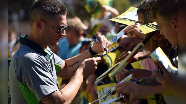 World Champions: Australia celebrate victory with fans at Melbourne