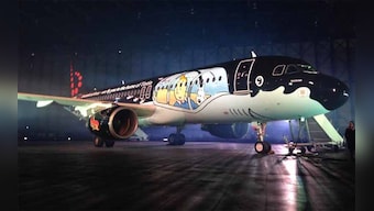 Thundering typhoons! Check out Brussels Airlines' Tintin-themed 'Rackham' airplane