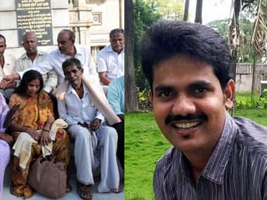 DK Ravi's parents protesting