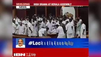 Chaos in Kerala assembly: MPs hurl chairs, break computers to stop 'corrupt' Mani from presenting budget