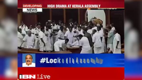 Chaos in Kerala assembly: MPs hurl chairs, break computers to stop 'corrupt' Mani from presenting budget