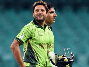 Shahid Afridi and Misbah-ul-Haq. AFP
