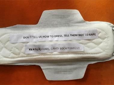 #PadsAgainstSexism: German artist uses sanitary napkins to bat for feminism and is wildly cheered #PadsAgainstSexism: German artist uses sanitary napkins to bat for feminism and is wildly cheered