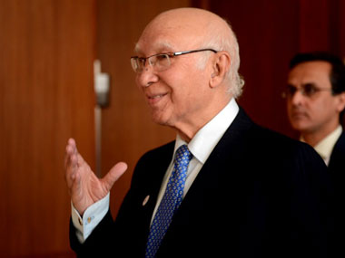 Sartaj Aziz terms India's reaction to Lakhvi's release order as 'irrational' Sartaj Aziz terms India's reaction to Lakhvi's release order as 'irrational'