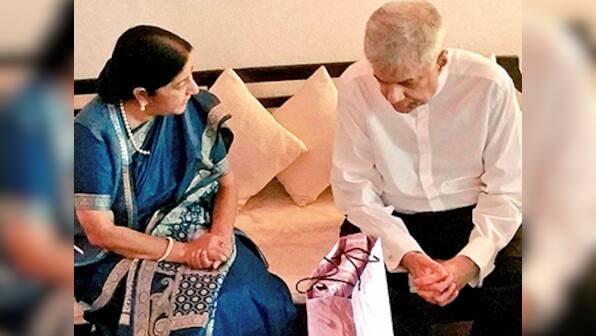 Sushma Swaraj takes up fishermen issue with Lanka PM Wickramasinghe