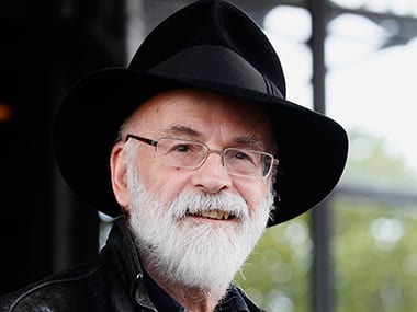 File photo of British author Terry Pratchett seen at the Conservative party conference in Birmingham, England. AP