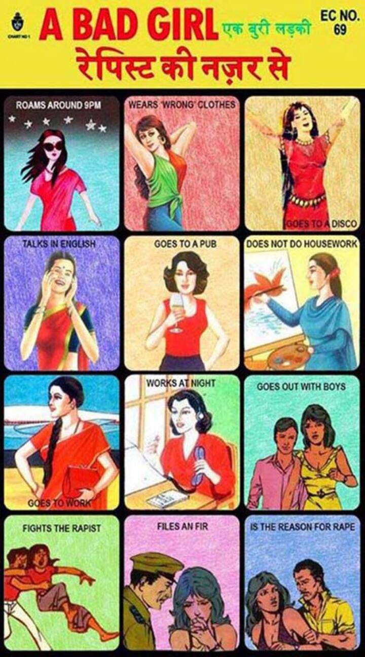 Out post 9 pm? file an FIR? You're a bad girl', according to this new meme
