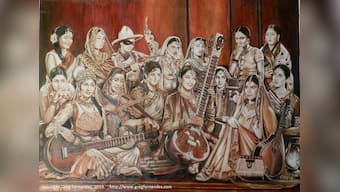 Madhubala's Anarkali, Hema Malini's Basanti in recreation of Raja Ravi Verma's classic