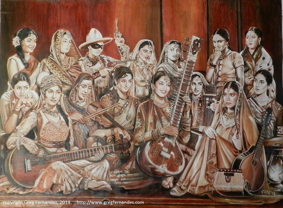 Madhubala's Anarkali, Hema Malini's Basanti in recreation of Raja Ravi Verma's classic Madhubala's Anarkali, Hema Malini's Basanti in recreation of Raja Ravi Verma's classic