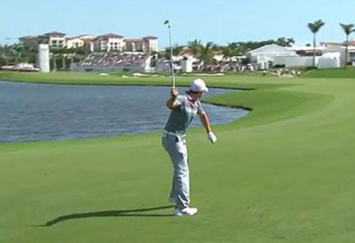 Watch: Rory McIlroy loses temper and launches golf club into a lake after bad shot